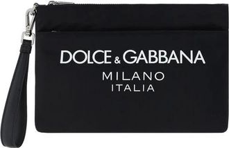 Dolce & Gabbana Tassen, Heren, Blauw, ONE Size, Iconische Monogram Clutch