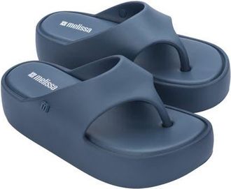 Melissa Free Platform Flip Flop in Blue at Nordstrom, Size 10