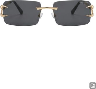 Fifth and Ninth Voss 58mm Rectangular Sunglasses in Gold/black at Nordstrom