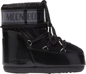 Moon Boot Icon Low Glance Enkellaars - Dames - Winterlaarzen - Zwart - 39 EU - Polyester - Schoenen