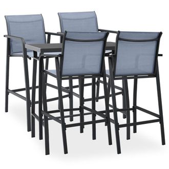vidaXL Furniture Limited - Mesa Alta Y Taburetes De Bar De Jard&iacute;n 5