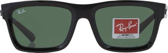 Ray-Ban Warren Bio Based Dark Green Rectangular Unisex Sunglasses RB4396 667771 57