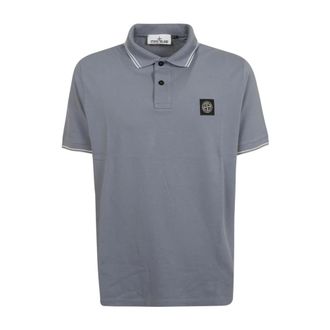Stone Island Polo Shirts, male, Gray, Size: XL Short-Sleeve Polo Shirt