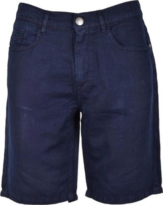 Dirk Bikkembergs Bermuda Shorts - Heren - Korte Broeken - Blauw - W32 - Katoen - Korte Broeken