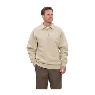 For&eacute;t Heren Truien Vesten Hook Half Zip - Heren - Sweatshirts & Hoodies - Beige - Maat: M