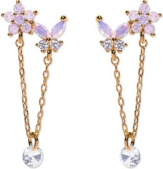 Girls Crew Butterfly Whispers Drop Earrings in Gold at Nordstrom