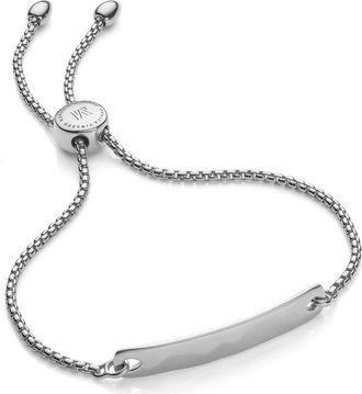 Monica Vinader Mini Havana Friendship Chain Bracelet in Silver at Nordstrom