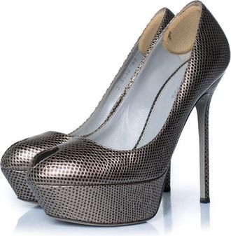 Sergio Rossi Sergio Rossi platform pumps met hagedissenprint