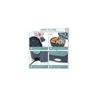 OEM Fiambrera El&eacute;ctrica De 12v, 24v Y 220v, 1,5l, Con Bolsa De Transporte De Alta Calidad, Color Gris/verde