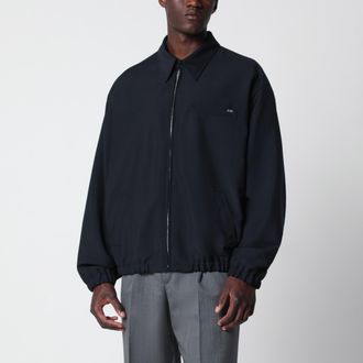 Prada Blue blouson in wool and mohair blend