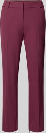 HUGO BOSS Regular Fit Schmale Hose mit B&uuml;gelfalten Modell Hedima-1 in Bordeaux, Gr&ouml;&szlig;e 34