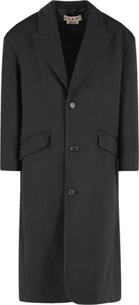 Marni Black Virgin Wool Coat