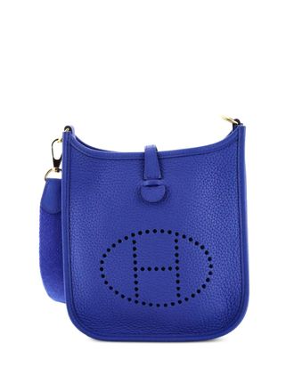 Herm&egrave;s Evelyne Bag Gen III Clemence TPM crossbody bag - Blu