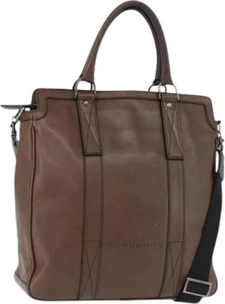 Burberry Pre-owned Vintage Tote Bag - Dames - Vintage Handtas - Bruin - ONE Size - Leer - Vintage