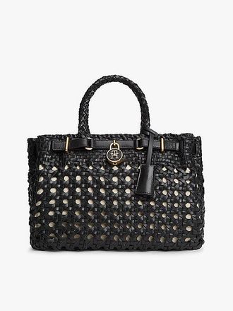Tommy Hilfiger The American Icon Braided Leather Tote Bag