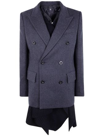 sacai Wool Melton X Wool Knit Jacket