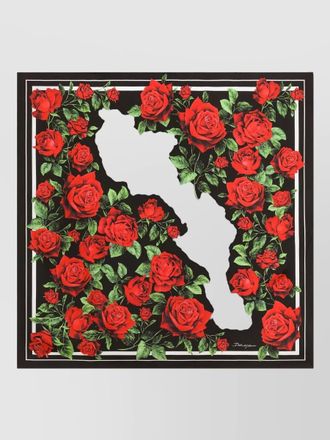 Dolce & Gabbana silk rose-print scarf