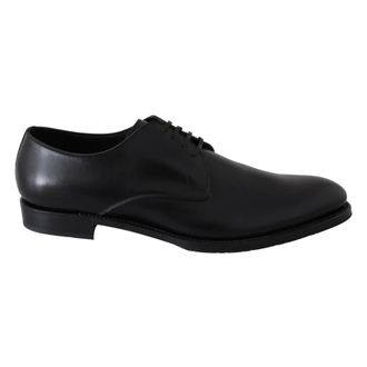Dolce & Gabbana Handgemaakte Zwarte Leren Sartoria Schoenen - Heren - Nette schoenen - Zwart - 39 EU - Leer - Schoenen