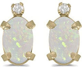 Allurez Oval Studs Earrings 14k in Opals at Nordstrom