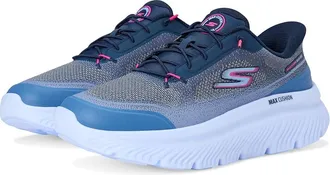 Skechers Go Walk Max Cushioning Hyper Burst Nikita Hands Free Slip-Ins Womens Walking Shoes Navy/Pink : 7.5 B - Medium, Textile