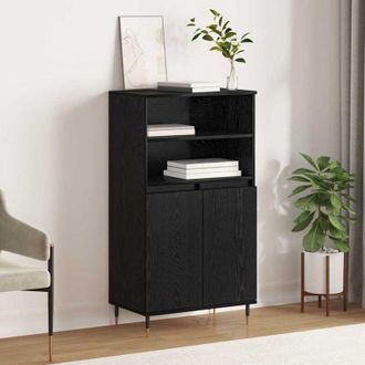 vidaXL Credenza Nero 60 x 36 x 110 cm Legno multistrato - Vidaxl