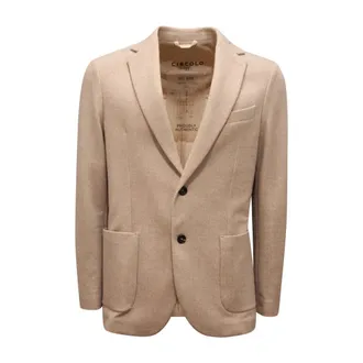 Circolo 1901 Kostuums, Heren, Beige, M, Katoen, Cn 4522 Giacca Interno Felpato Jas