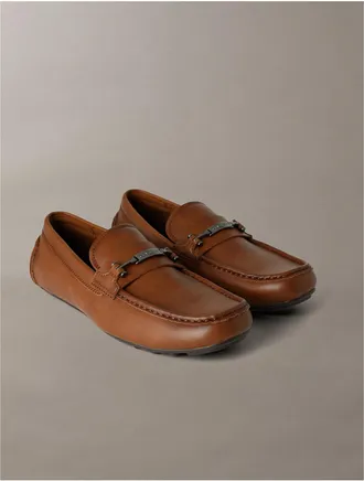 Calvin Klein Mens Mens Oimen Driving Loafer - Brown - 10H