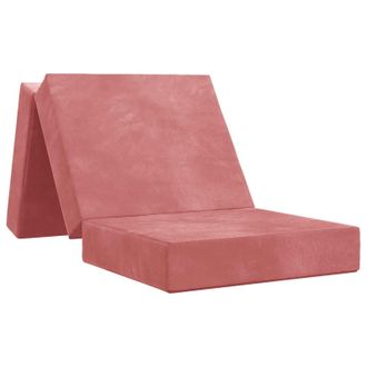 vidaXL Sof&aacute; Cama Plegable 75 X 63 X 45 Cm Rosa Vidaxl
