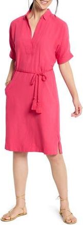 Nic+Zoe Rumba Tie Belt Linen Blend Shirtdress in Daiquiri at Nordstrom Rack, Size Petite P