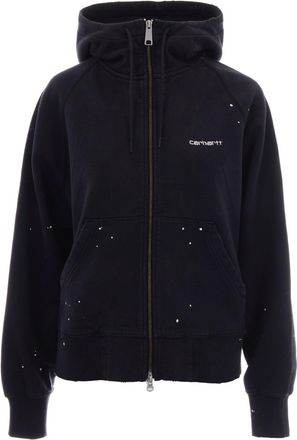 Carhartt Work in Progress Black Women Hooded Painter Cotton Hoodie
