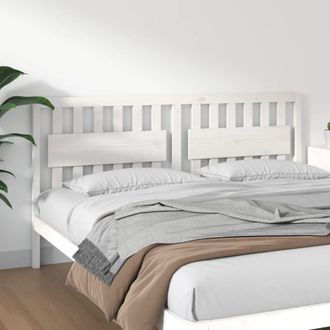 Berkfield Home Bed Headboard White 185.5x4x100 cm Solid Wood Pine