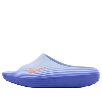 Nike ReactX Rejuven8 Slides Hydrogen Blue Total Orange HV4479-405