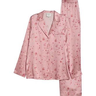 Reformation Ella Silk Pajamas in Noelia at Nordstrom, Size X-Small