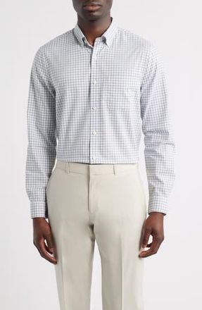 Nordstrom Payne Grid Check Button-Down Shirt in White Payne Grid at Nordstrom Rack, Size 4X-Large