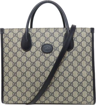 Gucci Navy Pvc Tote Bag (Pre-Owned)
