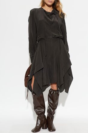 Christophe Lemaire Asymmetrical Skirt, Womens, Brown