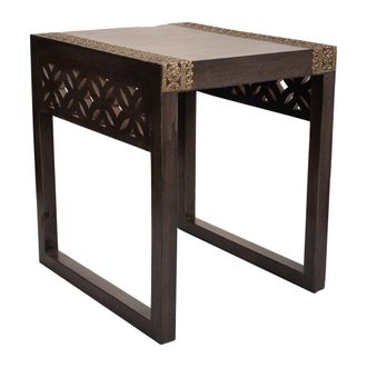 Wanderlust Deco Wanderlust Deco - Mesa De Madera Y Metal Gris 35x40x43