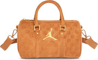 Nike Jordan Suede Monogram Mini Duffel (3L) in Brown | MA9209-X6X
