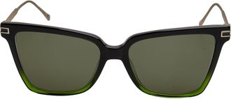 Ferragamo Womens Square Acetate Sunglasses SF2036S - Green - One Size