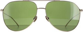 Lacoste Aviator Unisex Shiny Gold Green L209S Metal (archived) - One Size