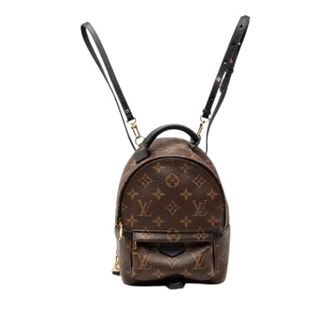 Louis Vuitton Pre-owned Mini Palm Springs Backpack - Dames - Vintage Rugzakken - Bruin - ONE Size - Leer - Vintage
