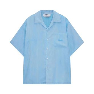 Msgm Msgm, Heren, Overhemden, Blauw, Maat: M Katoen