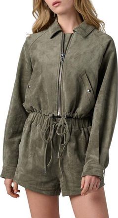 Blank NYC Faux Suede Jacket in Desert Sage at Nordstrom, Size X-Small