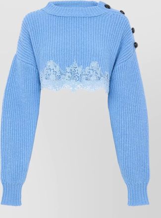 Chlo&eacute; wool cropped crewneck jumper