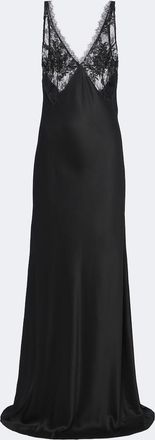 The Sei Vestido de fiesta de sat&eacute;n de seda con encaje