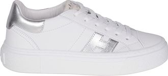 Hogan H705 Low Top White Metallic Sneakers