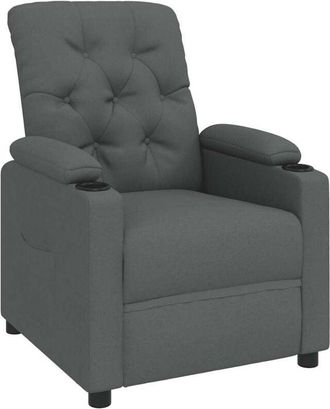 vidaXL Recliner Chair Dark Grey Fabric vidaXL