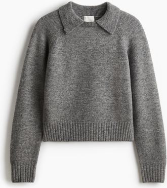 H&M Pullover mit Kragen - Grau
