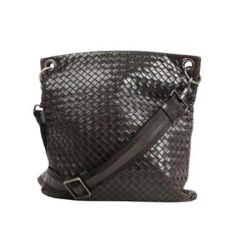 Bottega Veneta Pre-owned Cross Body Bags, male, Brown, Size: ONE SIZE Pre-owned VN Intrecciato Crossbody Messenger Bag