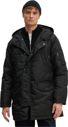 Theory Jassen, Heren, Zwart, M, Katoen, Nev Puffer Parka